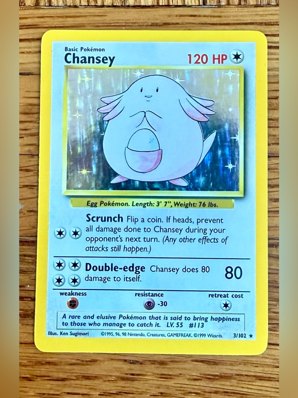 Pokemon - Chansey (3/102) - Base Set - Holo